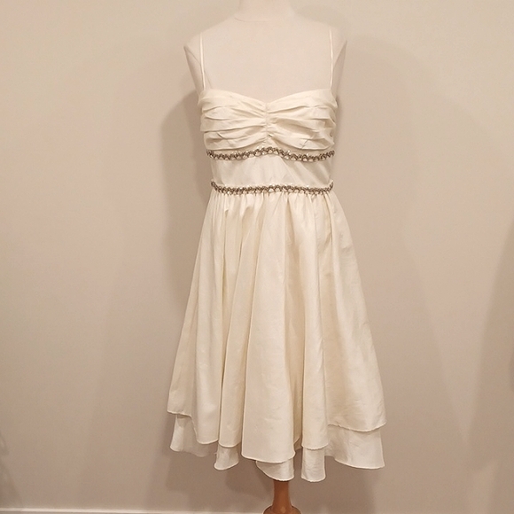 ABS Allen Schwartz Collection Ivory Cocktail Dress NEW- Sz. 8 - Picture 2 of 16